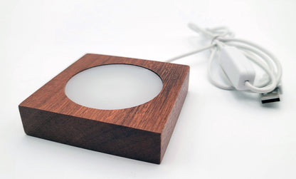 Wooden LED Lighted Stand (USB Powered)