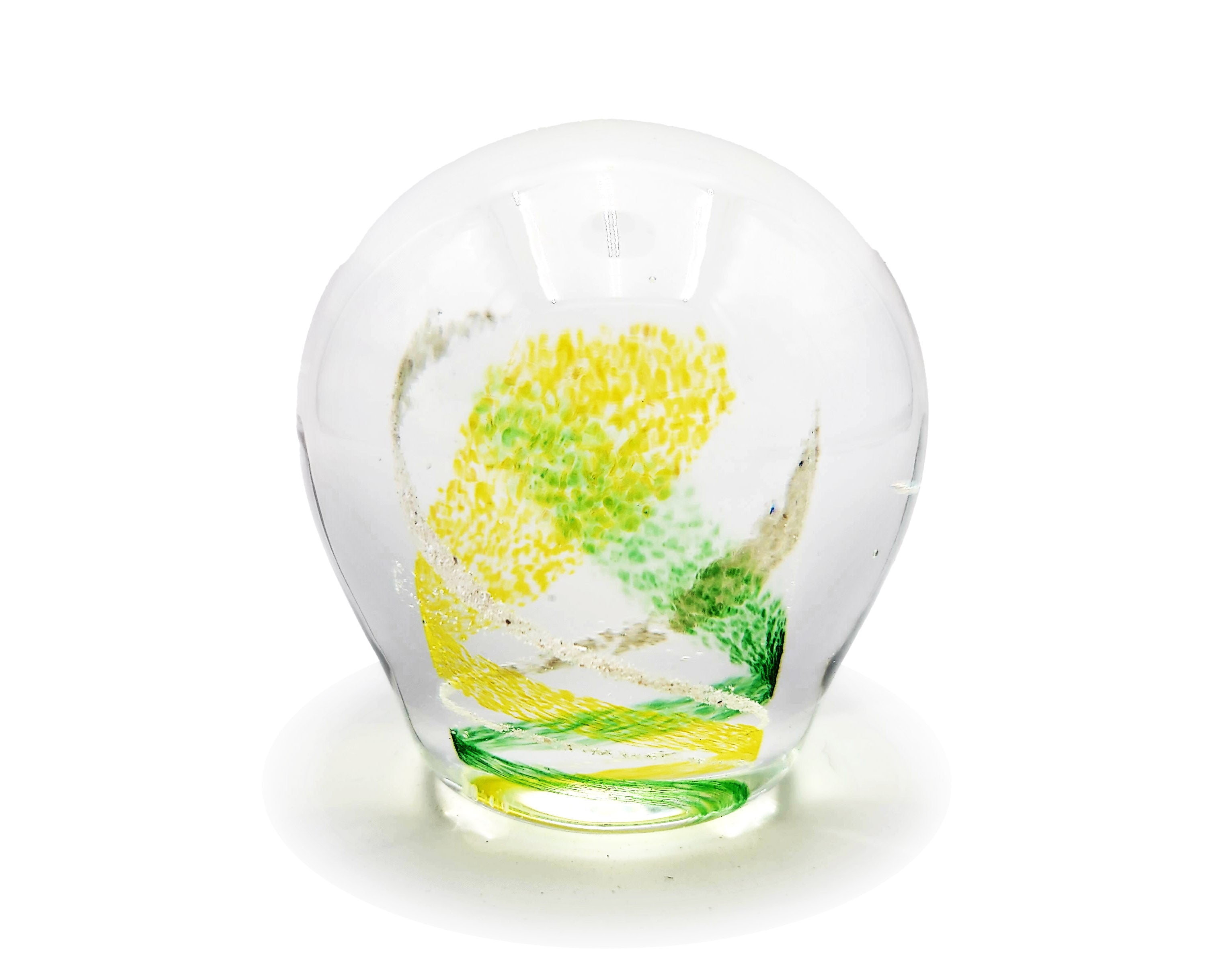 Swirl Orb with Cremation Ashes – Memory Glass