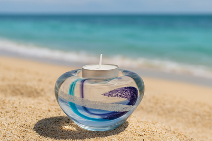 Memorial Candle Holder with Cremation Ashes