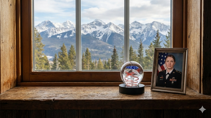 Stars & Stripes Orb with Cremation Ashes