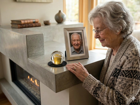 Galaxy Orb with Cremation Ashes