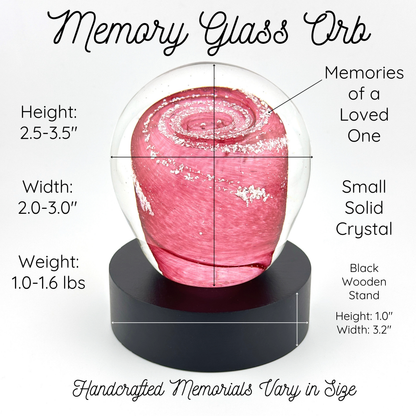 Solid Color Galaxy Orb with Cremation Ashes
