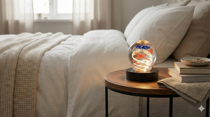 Stars & Stripes Orb with Cremation Ashes