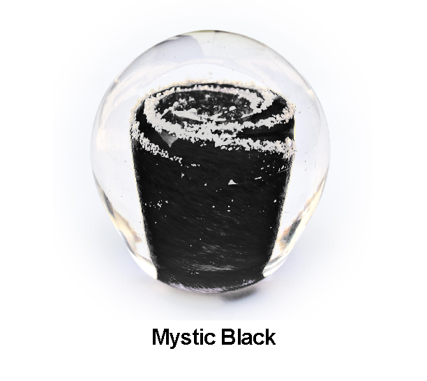 Solid Color Galaxy Orb with Cremation Ashes