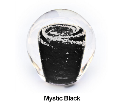 Solid Color Galaxy Orb with Cremation Ashes