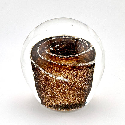Solid Color Galaxy Orb with Cremation Ashes