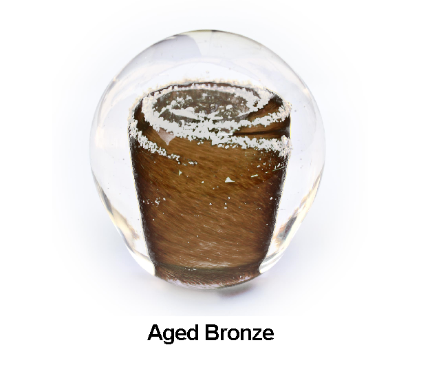 Solid Color Galaxy Orb with Cremation Ashes