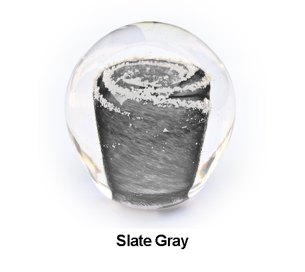 Solid Color Galaxy Orb with Cremation Ashes