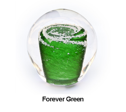 Solid Color Galaxy Orb with Cremation Ashes