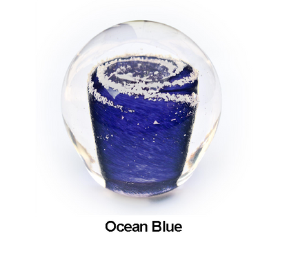 Solid Color Galaxy Orb with Cremation Ashes