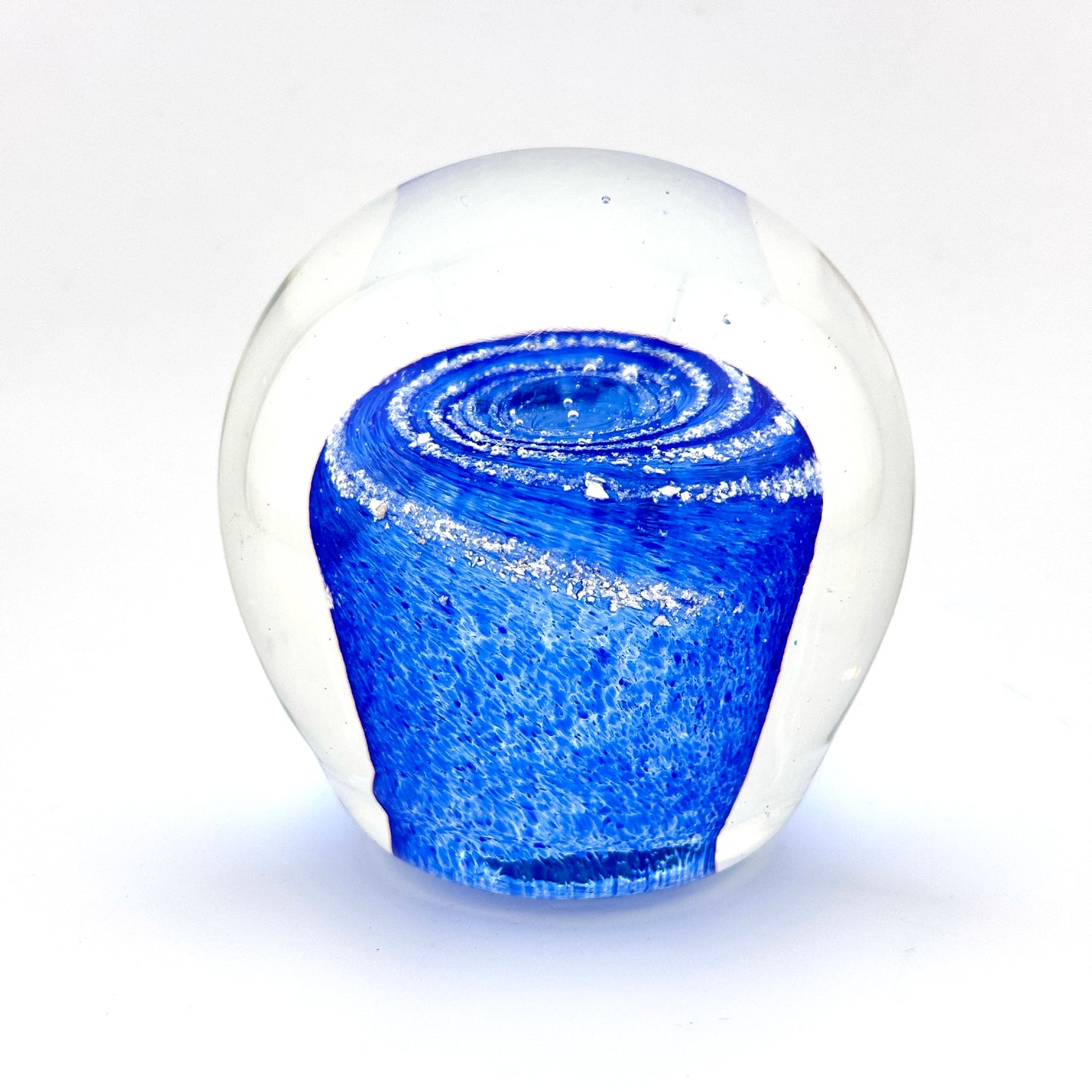 Solid Color Galaxy Orb with Cremation Ashes