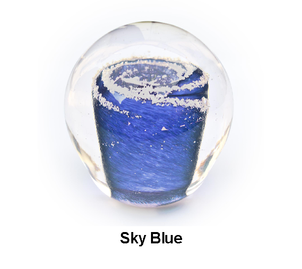 Solid Color Galaxy Orb with Cremation Ashes