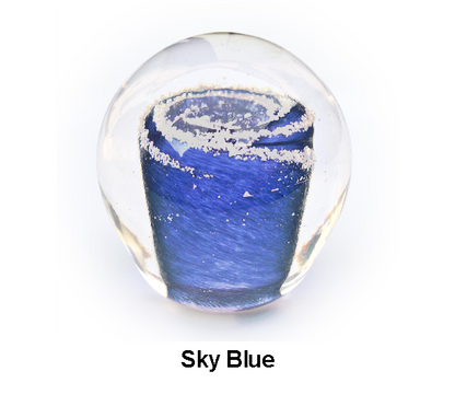 Solid Color Galaxy Orb with Cremation Ashes