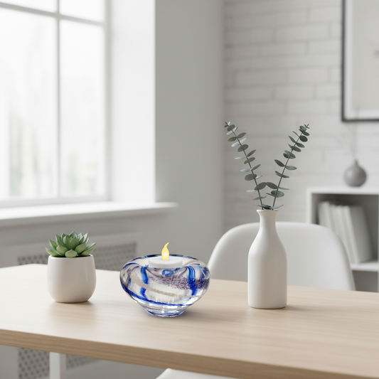 Memorial Candle Holder with Cremation Ashes