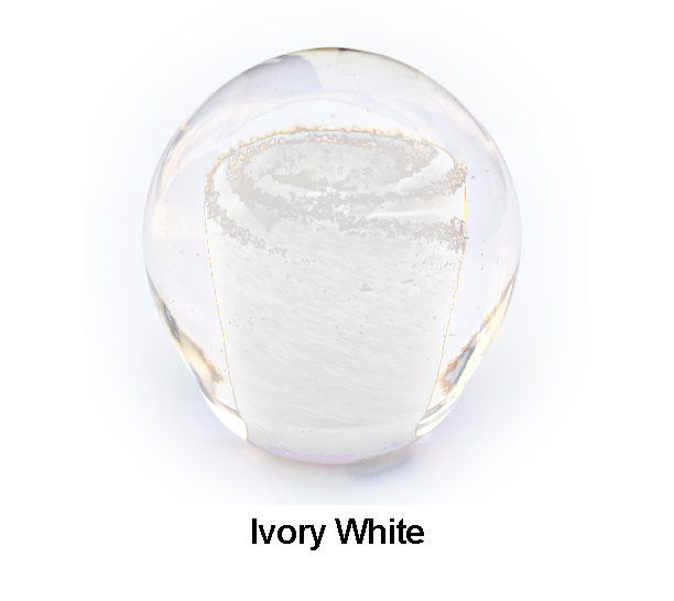 Solid Color Galaxy Orb with Cremation Ashes